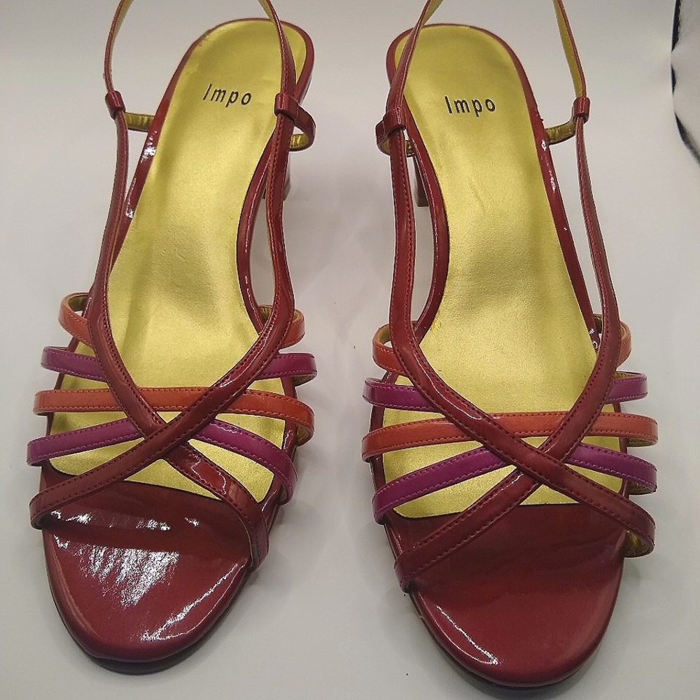 Impo Maria Tri-Colored Strappy Patin Leather Sandal - Picture 5 of 13